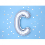 Balon foliowy Litera ''C'', 35cm, srebrny