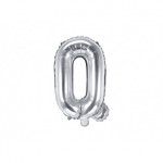 Balon foliowy Litera ''Q'', 35cm, srebrny
