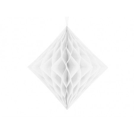 Diament bibułowy, biały, 20cm