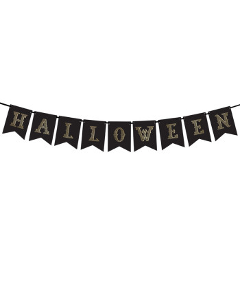 Baner Halloween, czarny, 20x175cm