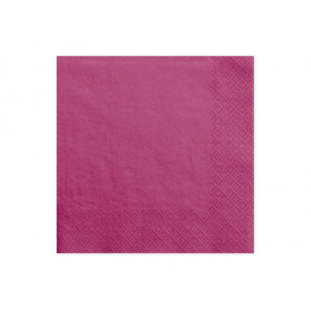 Serwetki trójwarstwowe, c. różowy, 33x33cm (1 op. / 20 szt.)