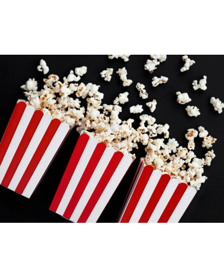 Pudełka na popcorn, mix, 7x7x12,5cm (1 op. / 6 szt.)