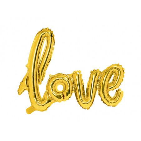 Balon foliowy Love, złoty, 73x59cm