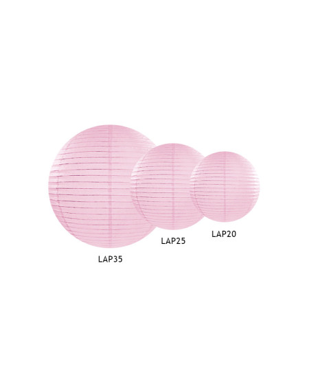 Lampion papierowy, j. różowy, 35cm