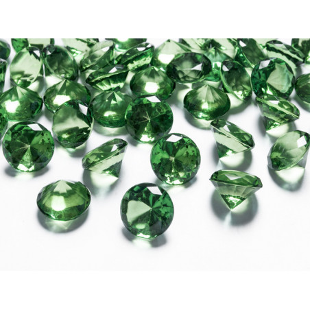 Diamentowe konfetti, zielony, 20mm
