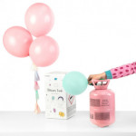 Butla z helem,różowy, 30 balonów