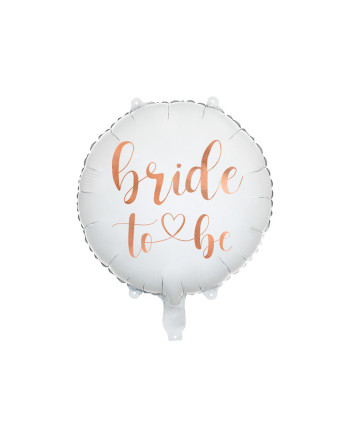 Balon foliowy Bride to be 45cm, biały