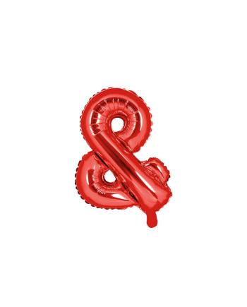 Balon foliowy znak ''&'', 35cm, czerwony