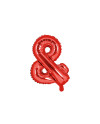 Balon foliowy znak ''&'', 35cm, czerwony
