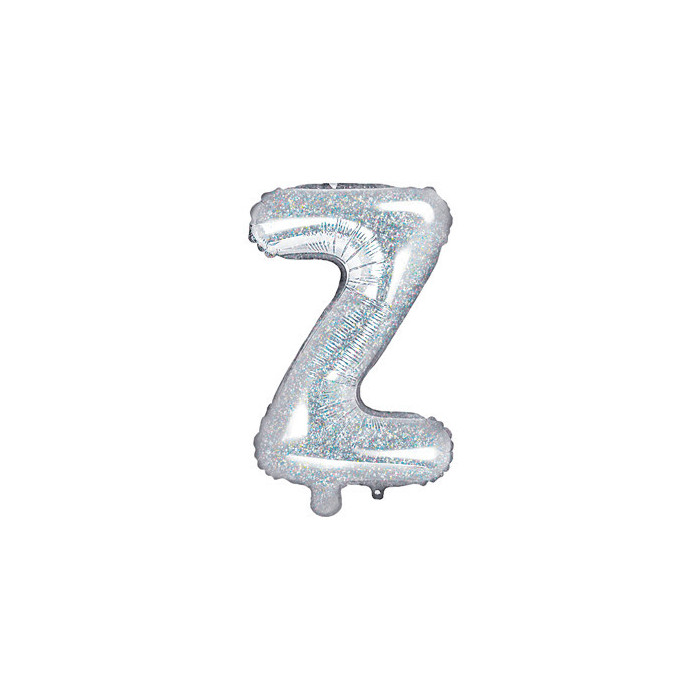 Balon foliowy Litera ''Z'', 35cm, holograficzny