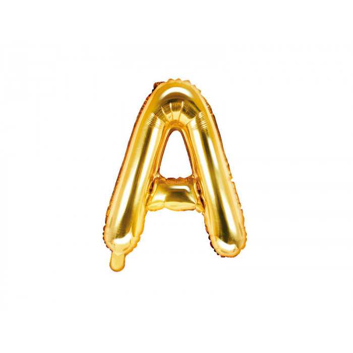 Balon foliowy Litera ''A'', 35cm, złoty
