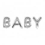 Balon foliowy Baby, 262x86cm, srebrny