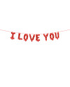 Balon foliowy I Love You, 260x40 cm, czerwony