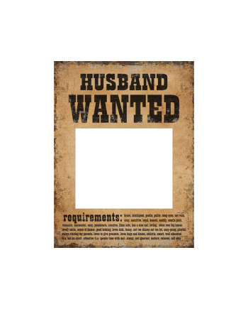 Tabliczki Husband Wanted i Wife Wanted (1 op. / 2 szt.)