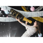 Balon foliowy Butelka Happy New Year, 39,5x98 cm, mix