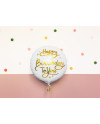 Balon foliowy Happy Birthday To You, 35cm, biały