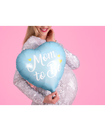 Balon foliowy Mom to Be, 35cm, niebieski