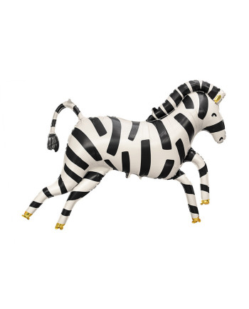 Balon foliowy Zebra, 115x85 cm, mix