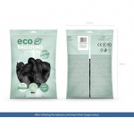Balony Eco 30cm pastelowe, czarny (1 op. / 100 szt.)