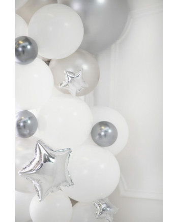 Balony Glossy 12 cm, ciemny srebrny (1 op. / 50 szt.)