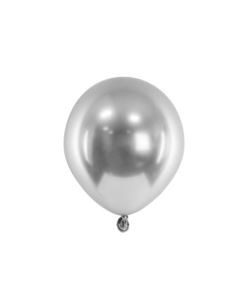 Balony Glossy 12 cm, srebrny (1 op. / 50 szt.)