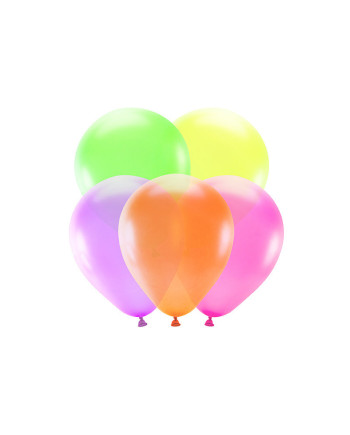 Balony neonowe 25cm, mix (1 op. / 5 szt.)