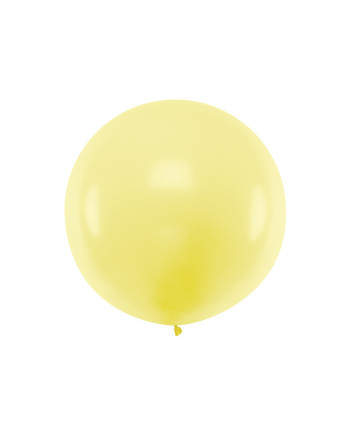 Balon okrągły 1m, Pastel Light Yellow