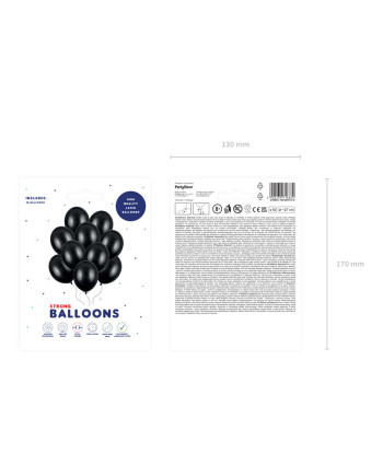 Balony Strong 27cm, Metallic Black (1 op. / 10 szt.)