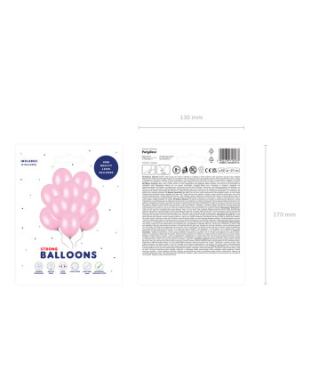 Balony Strong 27cm, Metallic Candy Pink (1 op. / 10 szt.)