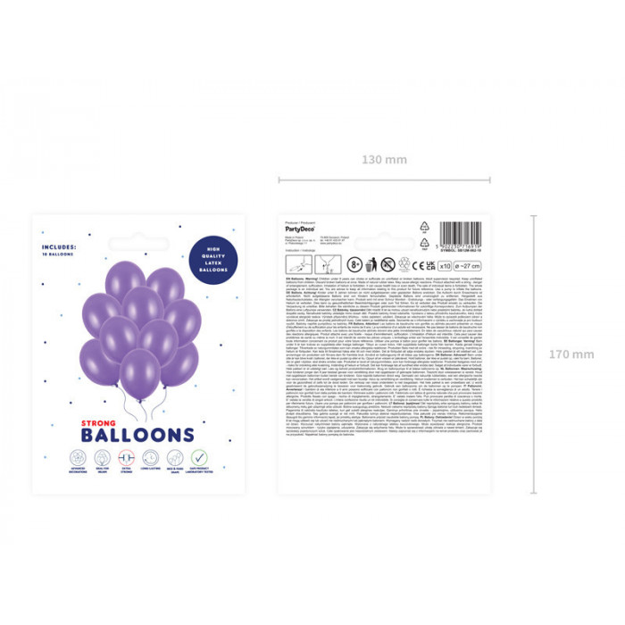 Balony Strong 27cm, Metallic Purple (1 op. / 10 szt.)