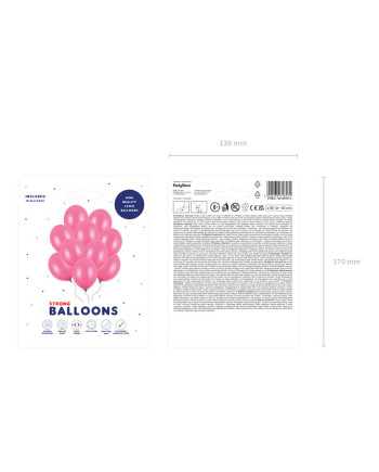 Balony Strong 30cm, Metallic Hot Pink (1 op. / 10 szt.)