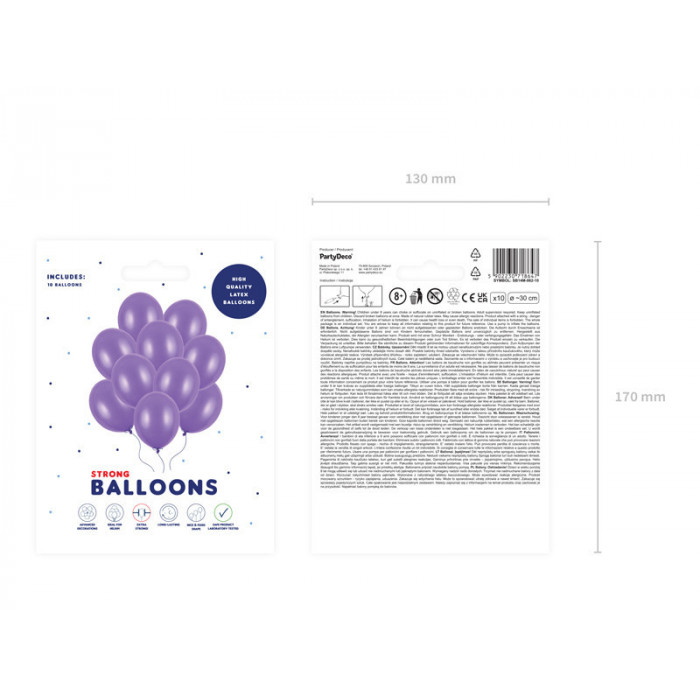 Balony Strong 30cm, Metallic Purple (1 op. / 10 szt.)