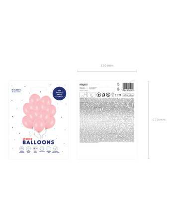 Balony Strong 30cm, Pastel Baby Pink (1 op. / 10 szt.)