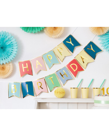 Baner Happy Birthday, mix, 15 x 175 cm