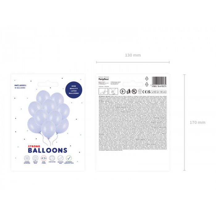 Balony Strong 30cm, Pastel Light Lilac (1 op. / 10 szt.)