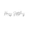 Baner Happy Birthday, srebrny, 16,5x62cm