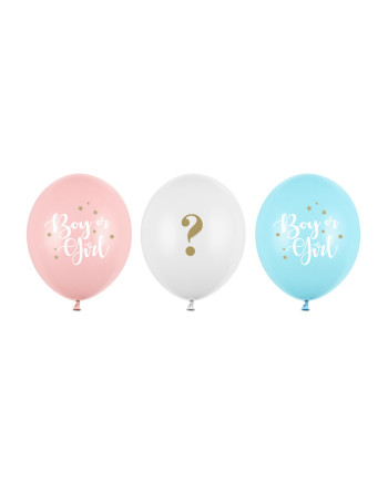 Balony 30 cm, Boy or Girl, mix (1 op. / 50 szt.)