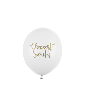 Balony 30 cm, Chrzest Święty, Pastel Pure White (1 op. / 50 szt.)