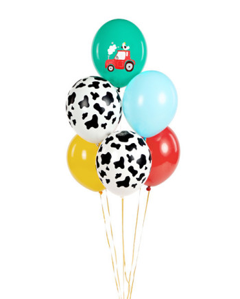 Balony 30 cm, Farma, mix (1 op. / 6 szt.)