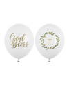 Balony 30 cm, God Bless, Pastel Pure White (1 op. / 50 szt.)