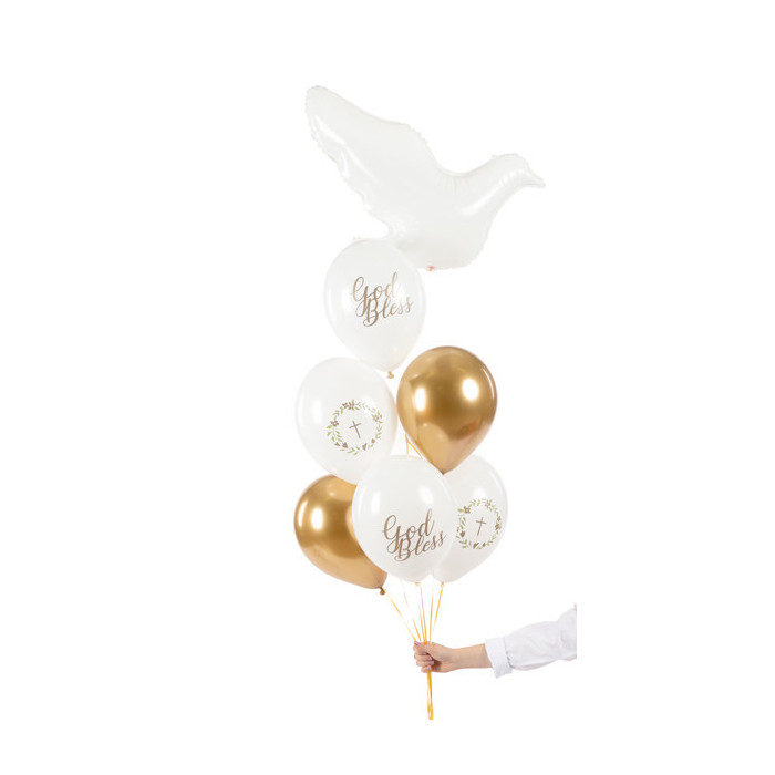 Balony 30 cm, God Bless, Pastel Pure White (1 op. / 50 szt.)