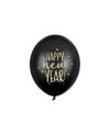 Balony 30cm, Happy New Year, Pastel Black (1 op. / 50 szt.)