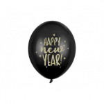 Balony 30cm, Happy New Year, Pastel Black (1 op. / 50 szt.)