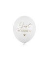 Balony 30cm, Just Married, P. Pure White (1 op. / 50 szt.)