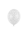 Balony 30cm, Kropki, Pastel Pure White (1 op. / 50 szt.)