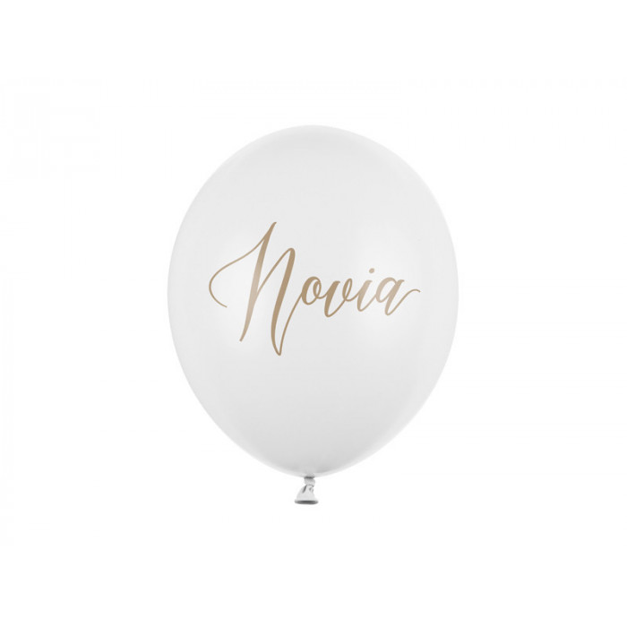Balony 30cm, Novia, Pastel Pure White (1 op. / 50 szt.)