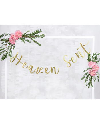 Baner Heaven Sent, złoty, 14,5x85cm