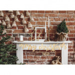 Drewniany baner Merry Christmas, 87x17cm