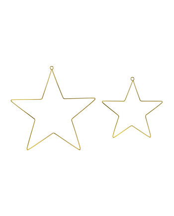 Metalowe zawieszki dekoracyjne Gwiazdy, mix (1 op. / 2 szt.)