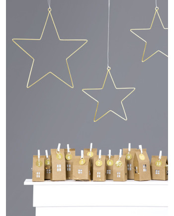 Metalowe zawieszki dekoracyjne Gwiazdy, mix (1 op. / 2 szt.)